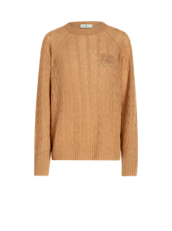 Maglia Girocollo In Cachemre, Donna, Beige