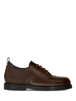 Scarpe Stringate Con Motivi Paisley, Uomo, Marrone