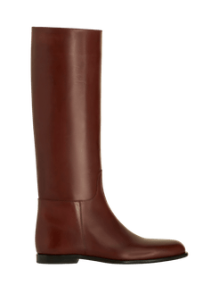 Stivali Cavallerizza In Pelle, Donna, Marrone