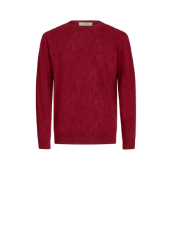 Maglia Paisley Con Logo, Uomo, Bordeaux