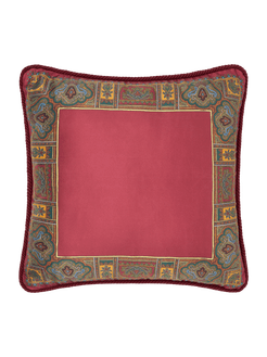 Cuscino Seta Stampato, Rosso