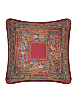 Cuscino Seta Stampato, Rosso