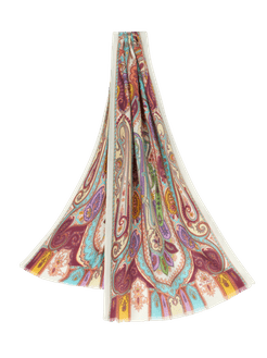 Sciarpa Paisley In Cashmere E Seta, Donna, Multicolor