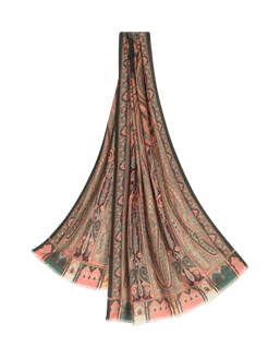 Sciarpa Paisley In Cashmere E Seta, Donna, Beige