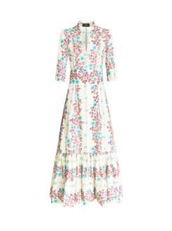 Abito Con Stampa Floreale, Donna, Bianco