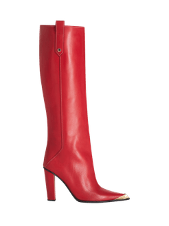 Stivali In Pelle, Donna, Rosso