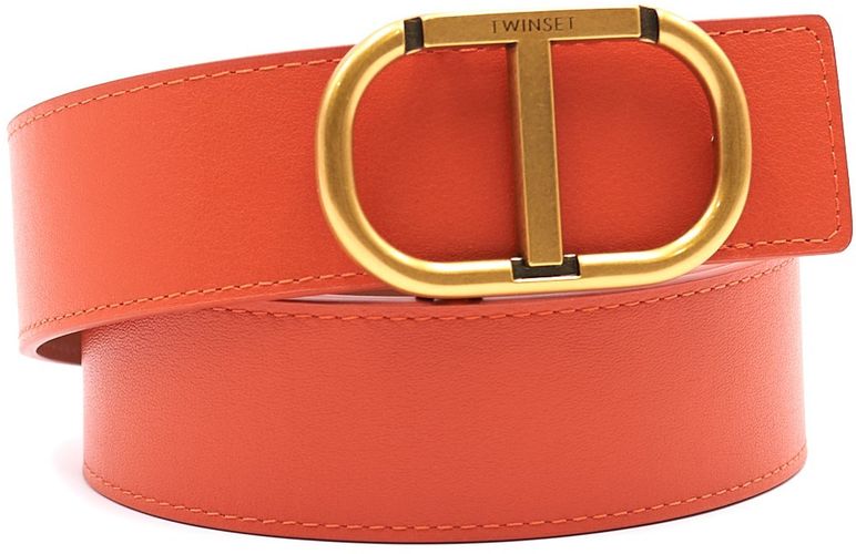 CINTURA TWINSET REVERSIBILE CON LOGO OVALE