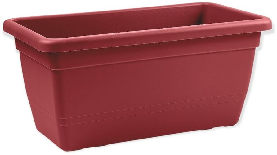 Fioriera rettangolare Anthea in plastica 60 cm Color: rosso mattone