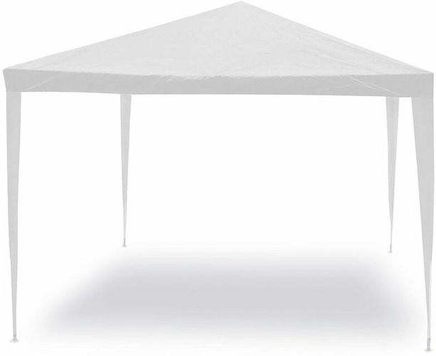 Gazebo Struttura In Acciaio Tessuto Bianco 3x3 Metri