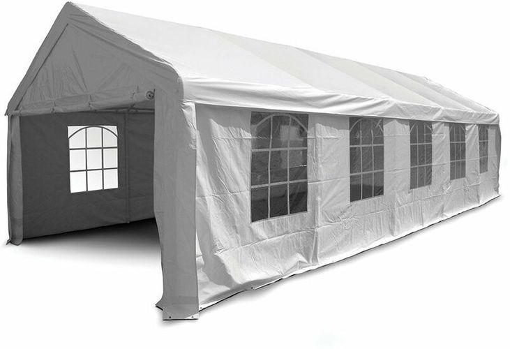 Tendostruttura Impermeabile 4x10m con 10 Finestre Telo in Polietilene Maxi