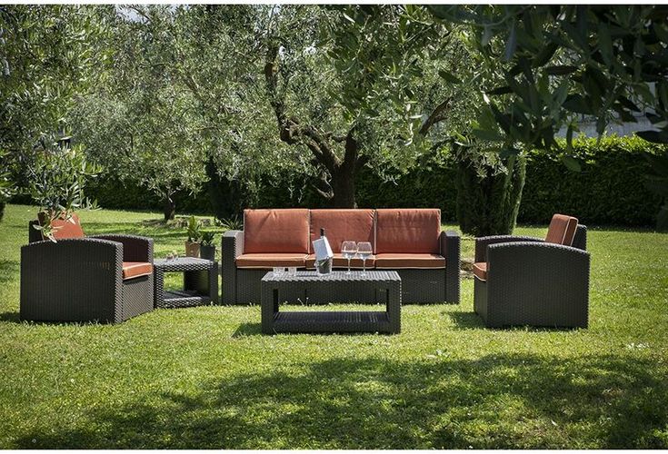 Set Arredo Giardino Color Marrone - Saturno