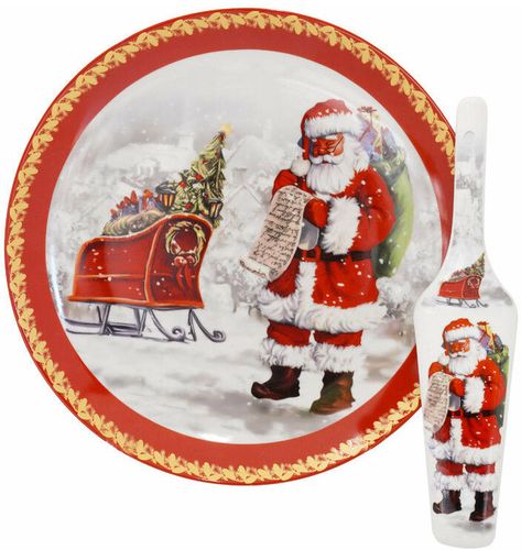 Set Piatto e Paletta di Natale in Ceramica
