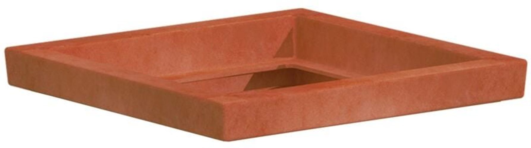 Sottovaso per vaso quadrato in resina per piante e fiori Made in Italy da esterno -50 x 50 cm / Impruneta