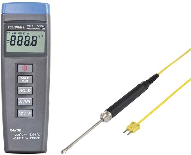K101 + TP 207 Termometro -200 - +1370 °C Sensore tipo K