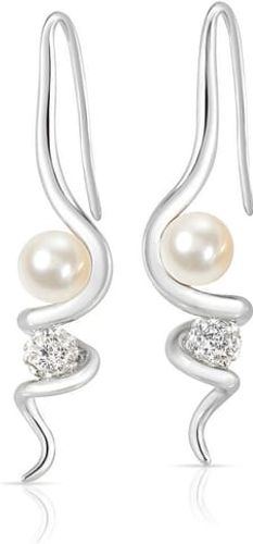 Orecchini Donna Collezione Luminosa Acciaio Cristalli Perle coltivate