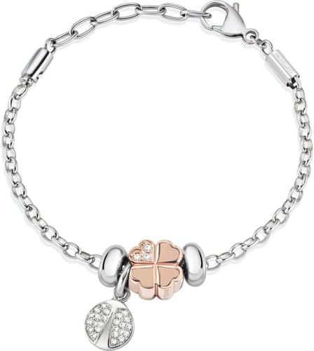 Bracciale Donna Collezione Drops Acciaio Cristalli Pvd oro rosa