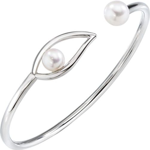 Bracciale Donna Collezione Foglie Acciaio Perle coltivate