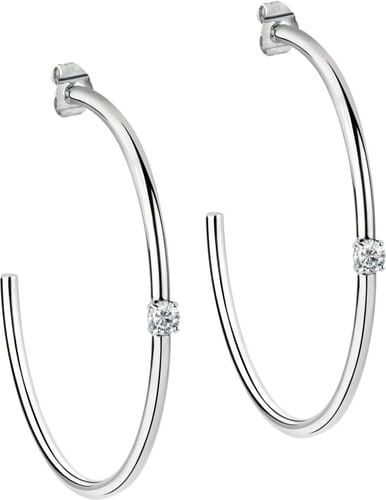 Orecchini Donna Collezione Cerchi Acciaio Cristalli