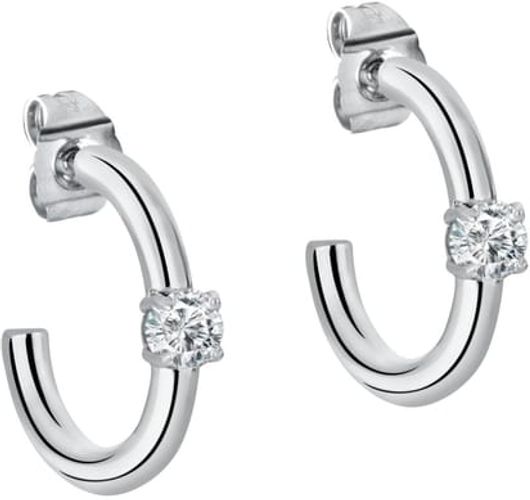 Orecchini Donna Collezione Cerchi Acciaio Cristalli