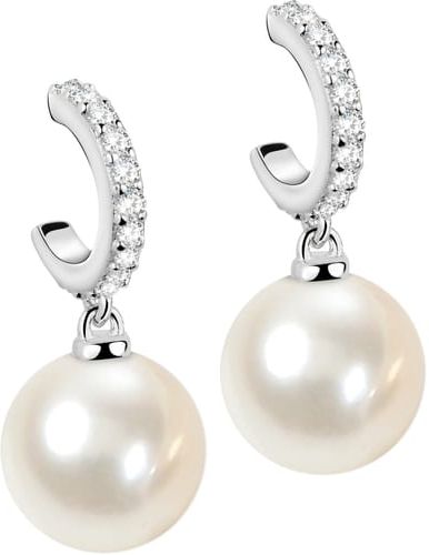 Orecchini Donna Collezione Perla essenziale Argento 925‰ ZIRCONI Perla bianca