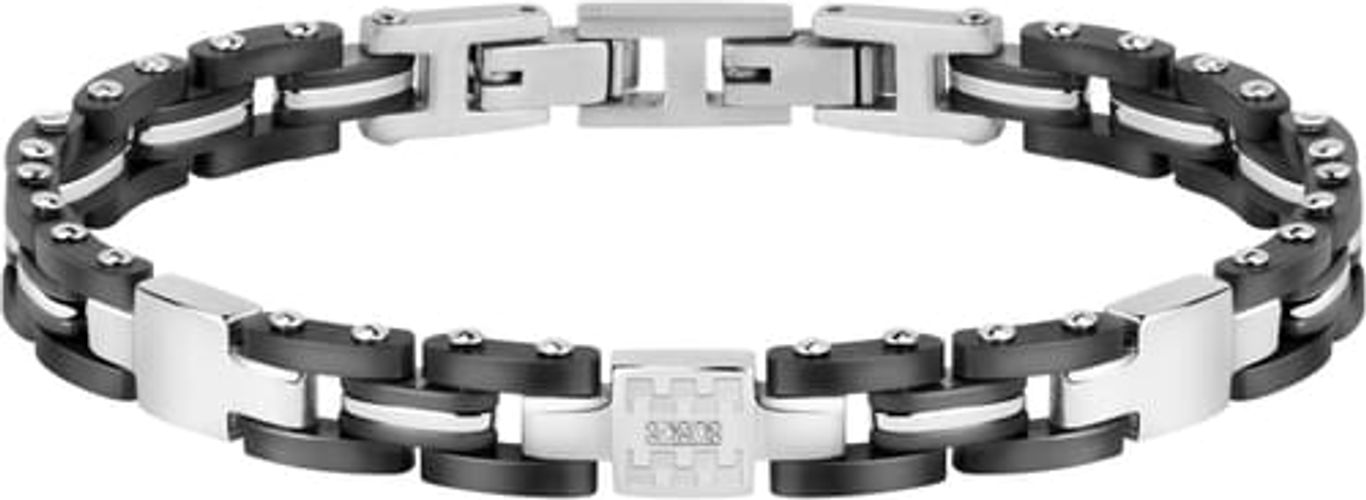 Bracciale Uomo Collezione Motown Acciaio Cristallo Pvd canna di fucile