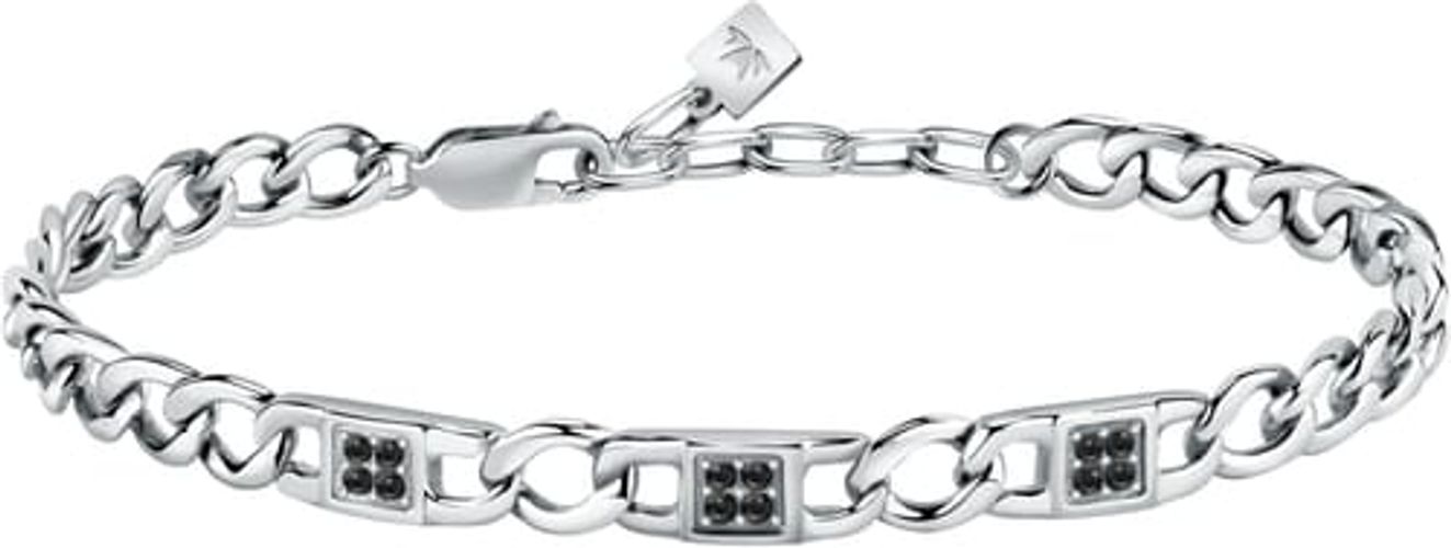 Bracciale Uomo Collezione Catene Acciaio Cristalli