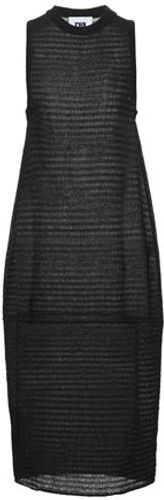 Donna Vestito midi Nero S 92% Rayon 8% Meryl® Elitè Lino Cotone Makò Poliammide