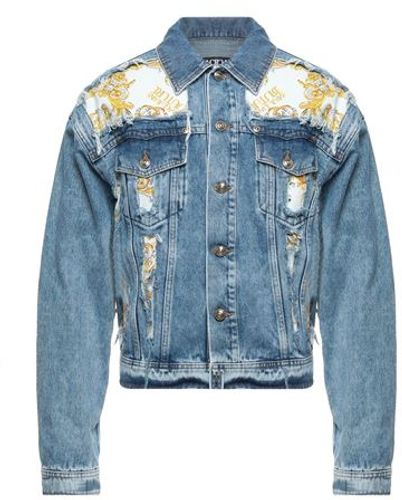 Uomo Capospalla jeans Blu 48 100% Cotone Elastan