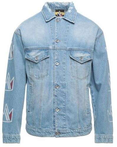 Uomo Capospalla jeans Blu M 100% Cotone