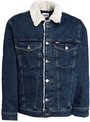 Uomo Capospalla jeans Blu S 72% Cotone 27% Lyocell 1% Elastan