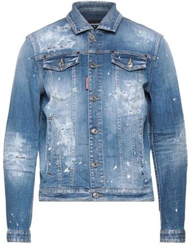 Uomo Capospalla jeans Blu 44 98% Cotone 2% Elastan
