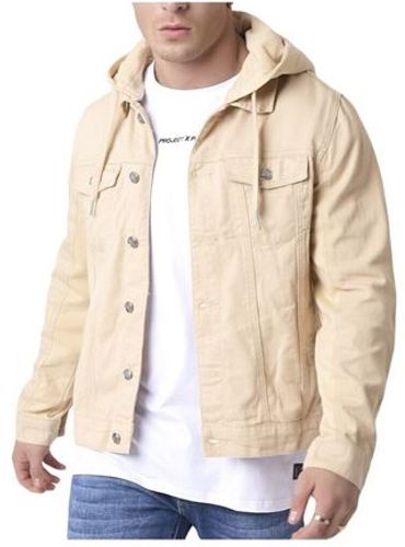 Uomo Capospalla jeans Beige S Fibre tessili