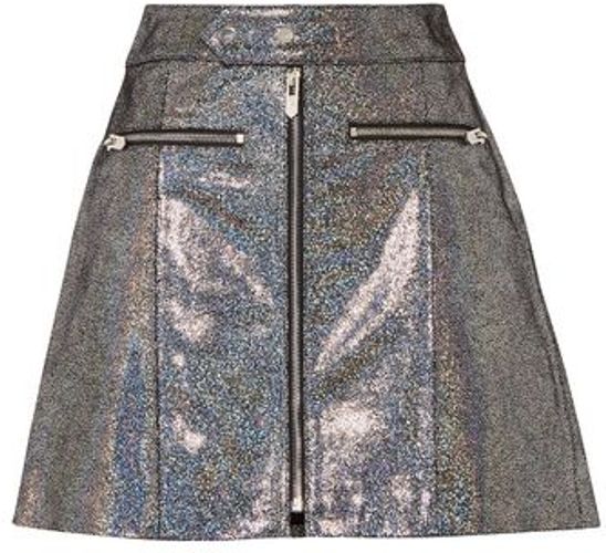 Donna Minigonna Argento S 100% Pelle di bovino