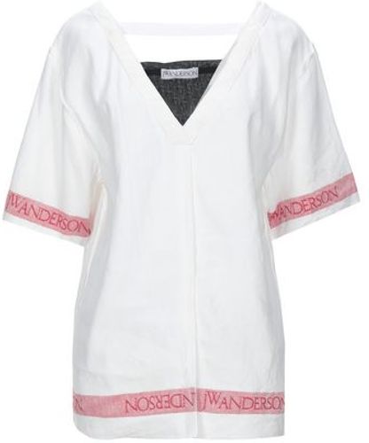 Donna Blusa Bianco 40 100% Lino