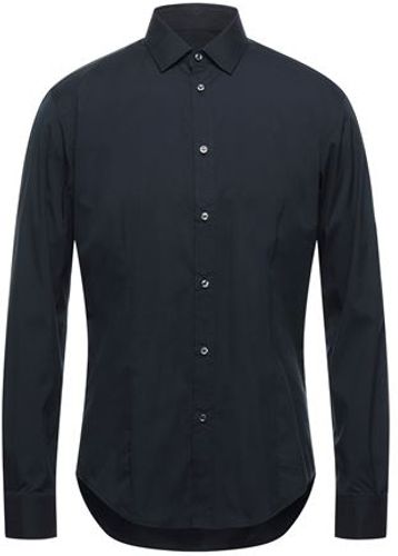 Uomo Camicia Antracite 38 80% Cotone 15% Poliammide 5% Elastan
