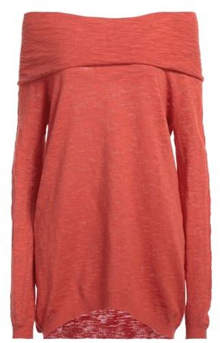 Donna Dolcevita Arancione M 53% Cotone 47% Poliammide