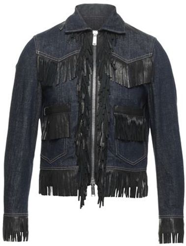 Uomo Capospalla jeans Blu 48 98% Cotone 2% Elastan Pelle di agnello