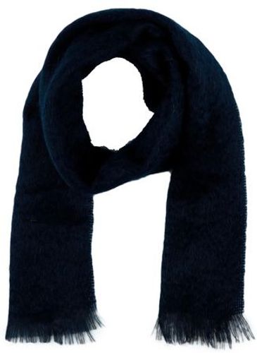 Uomo Sciarpa Blu notte 64% Lana mohair 31% Lana 5% Nylon