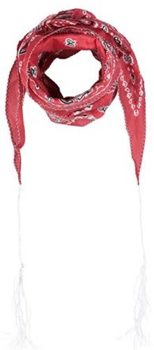 Uomo Sciarpa Rosso 80% Cotone 20% Seta