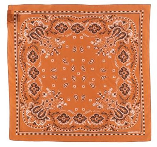 Uomo Sciarpa Arancione 100% Seta