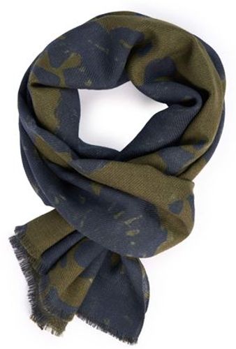 Uomo Sciarpa Verde militare one size 100% Lana