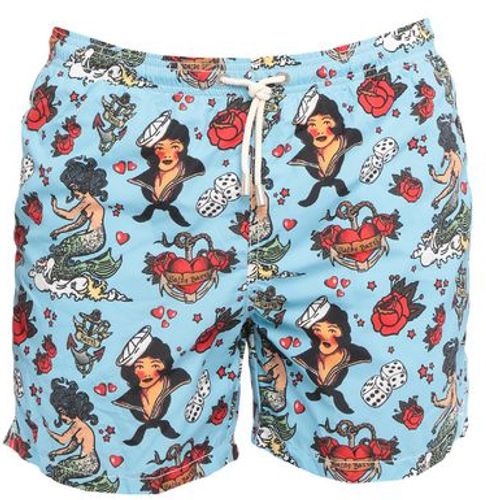 Uomo Boxer da mare Azzurro XXL 100% Poliestere