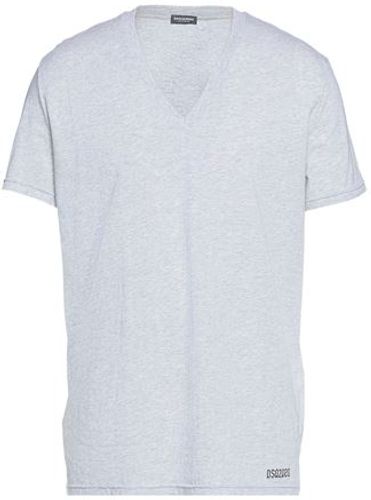 Uomo T-shirt intima Grigio chiaro L 95% Cotone 5% Elastan