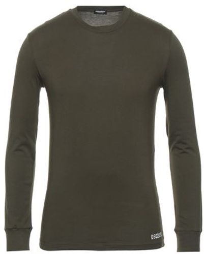 Uomo T-shirt intima Verde militare XS 95% Cotone 5% Elastan