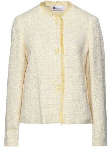 Donna Blazer Giallo chiaro 40 41% Cotone 38% Poliestere 18% Fibre sintetiche 2% Lino 1% Fibra di metallo