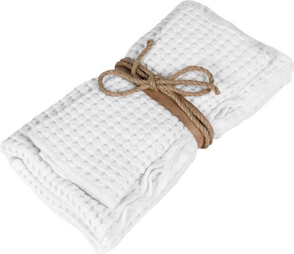 NETTARE Coppia(1+1): ospite e asciugamano-38x50+50x110-BIANCO