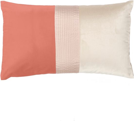 PLISSE' Cuscino arredo -30x50-LIGHT CORAL / AVORIO