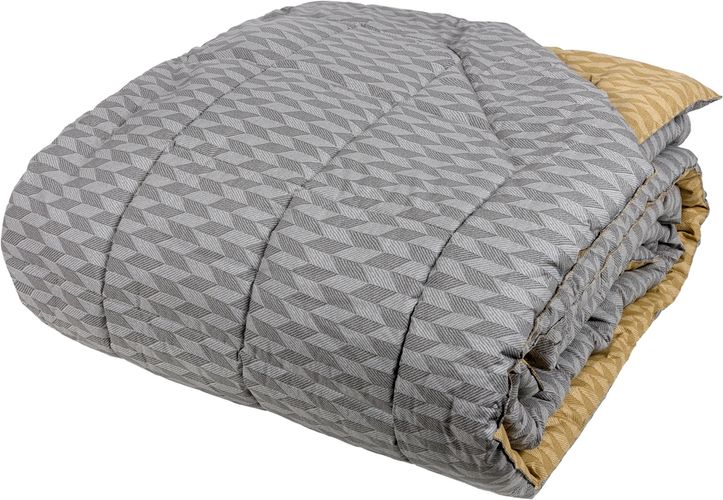 TWEED Trapunta -1 piazza e mezza-GRIGIO/SENAPE