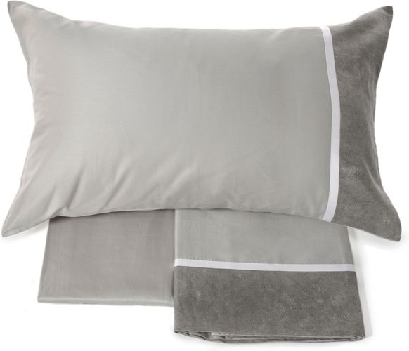 GALUCHAT Completo lenzuola -2 piazze-GRIGIO