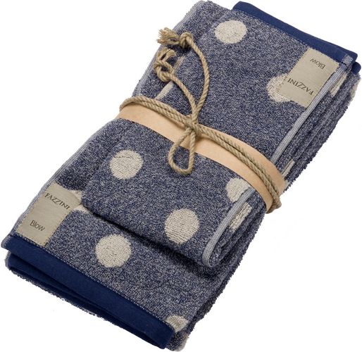 Asciugamano Ospite (coppia 1+1) - POIS - Blu